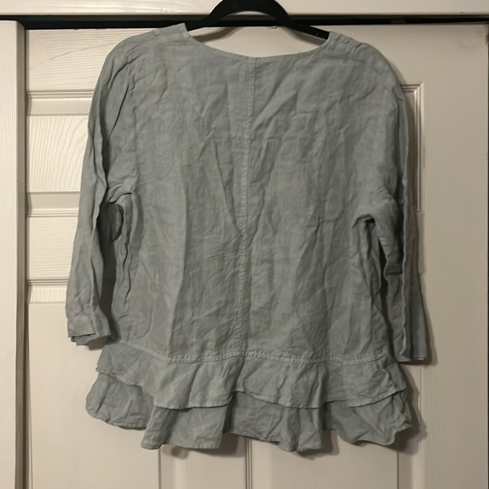 Mosaic linen top - Picture 2 of 3